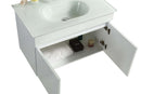 Mobile Bagno Sospeso 80 cm Lavabo e Specchio Vorich Easy Bianco-9