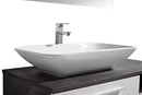 Mobile Bagno Sospeso 100 cm Lavabo e Specchio London Bianco-6