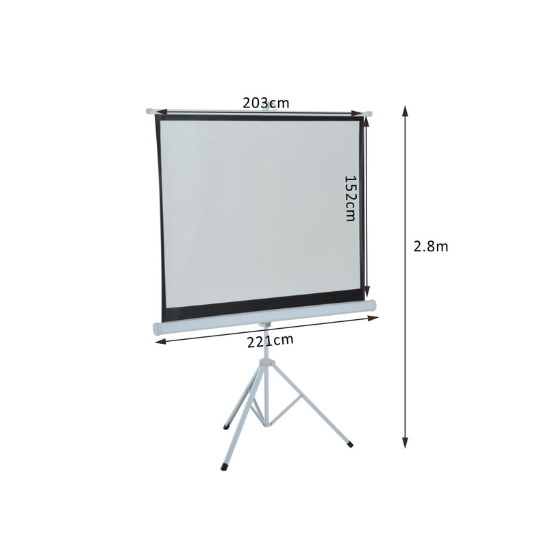 Schermo di Proiezione 100 Pollici con Treppiedi Formato 4:3 -3
