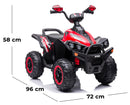 Quad Elettrico per Bambini 12V ATV Speed Rosso-5