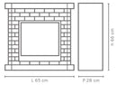 Camino Elettrico da Pavimento 66x65x28 cm Effetto Fiamma 1800W Vannini Bricchetto-3