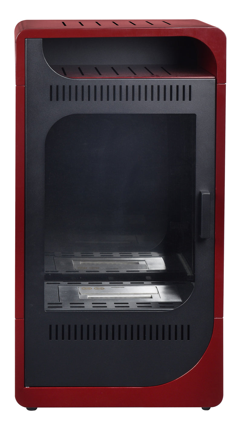 Stufa a Bioetanolo da Interno 94,5x50x32 cm 3,5kW Fiammetta Ventilata Bordeaux-2