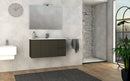 Mobile Bagno Sospeso 100 cm Lavabo e Specchio Tavassi Urano Grigio Talpa Opaco-4