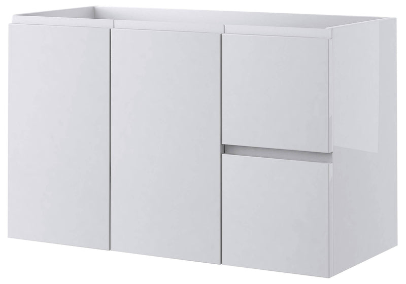 Mobile Bagno Sospeso 80 cm Lavabo e Specchio Tavassi Urano Bianco Lucido-2