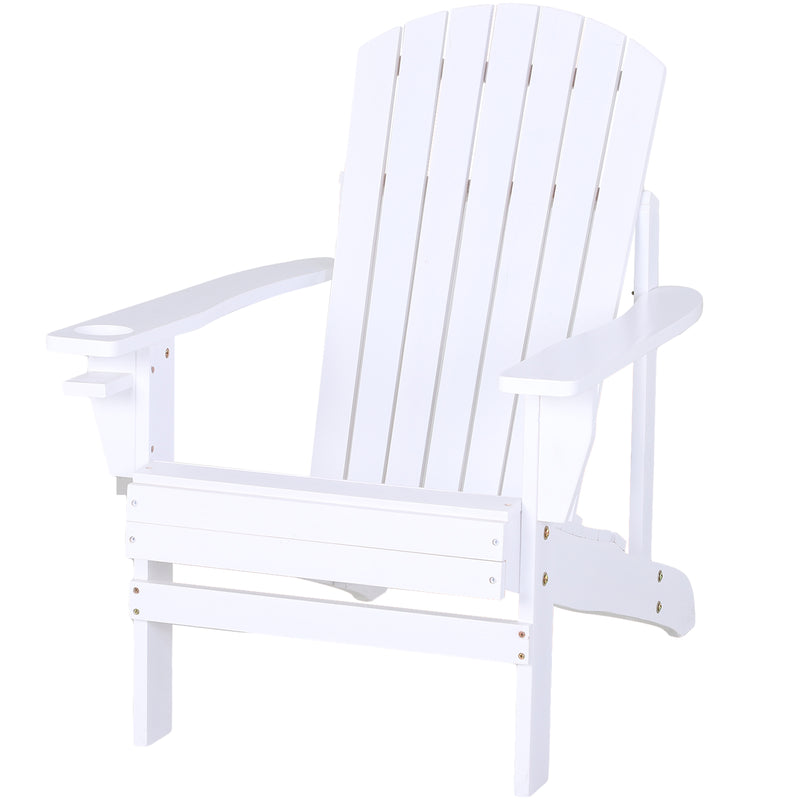 Sedia da Giardino in Legno 97x72,39x92,71 cm  Oklahoma Bianco-1