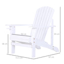 Sedia da Giardino in Legno 97x72,39x92,71 cm  Oklahoma Bianco-3