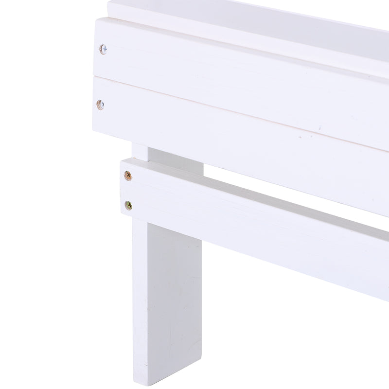 Sedia da Giardino in Legno 97x72,39x92,71 cm  Oklahoma Bianco-4