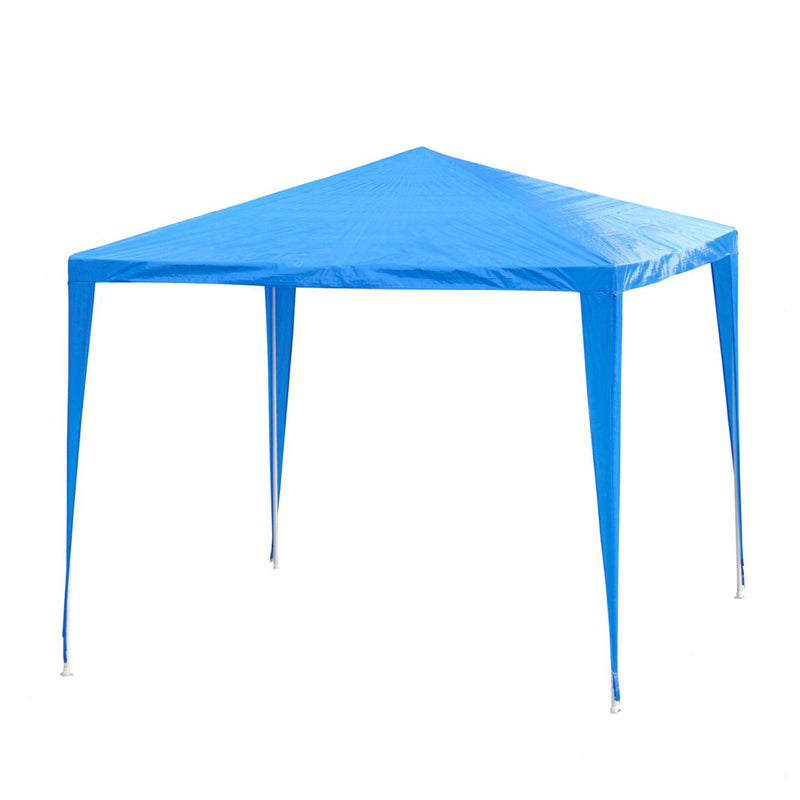 Gazebo da Giardino 2.7x2.7m in Acciaio Blu -1