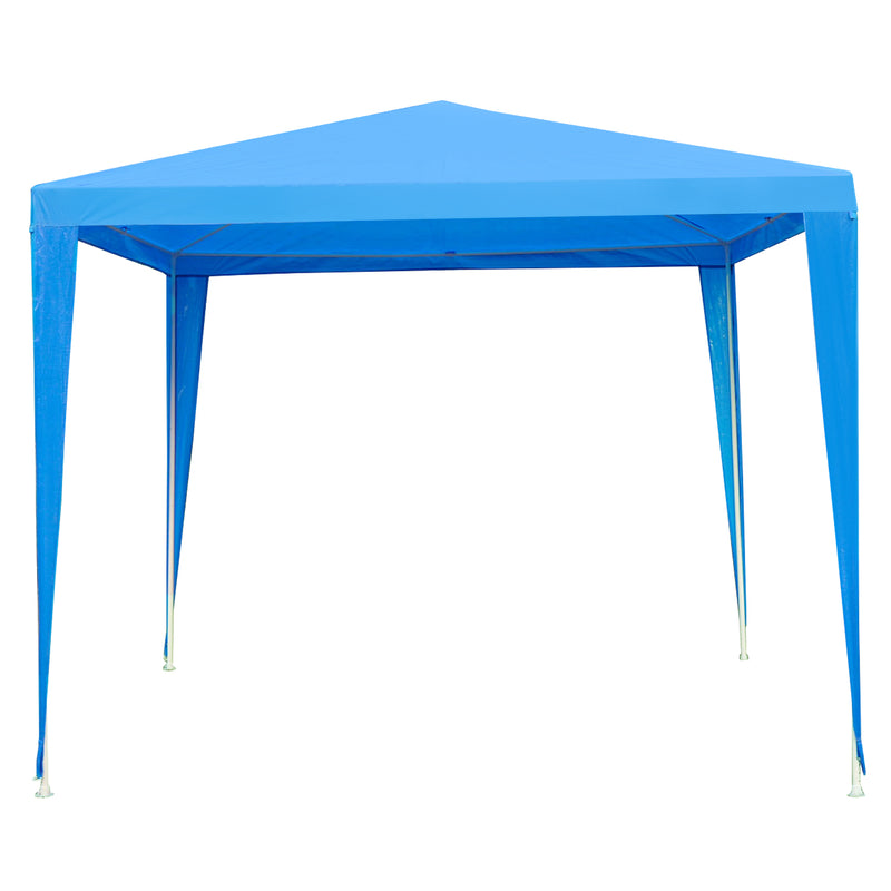 Gazebo da Giardino 2.7x2.7m in Acciaio Blu -3