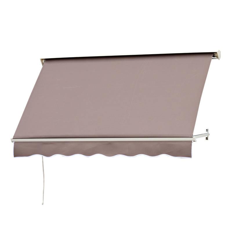 Tenda da Sole a Caduta 180×70 cm in Alluminio e Poliestere Marrone-1