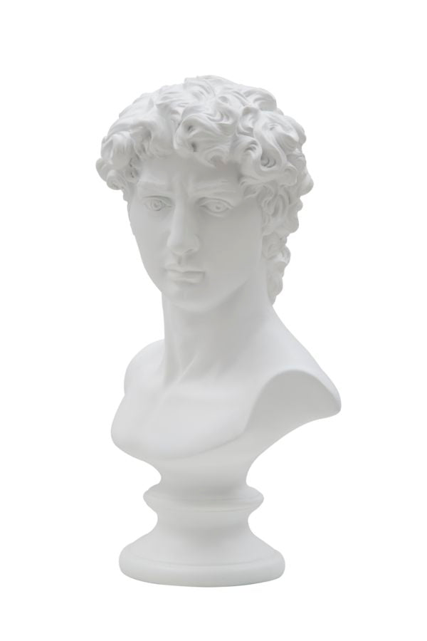 Scultura Roman 21,5x14,5x34 cm in Poliresina Bianco-3