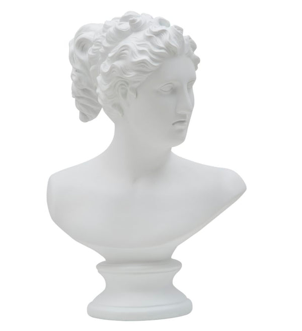 Scultura Roman Woman 21,5x14,5x34 cm in Poliresina Bianco-1