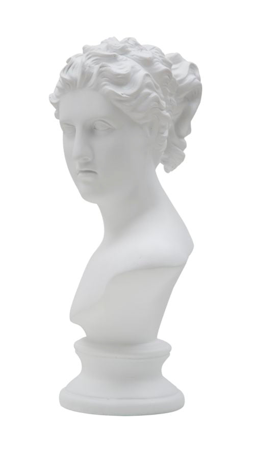 Scultura Roman Woman 21,5x14,5x34 cm in Poliresina Bianco-3