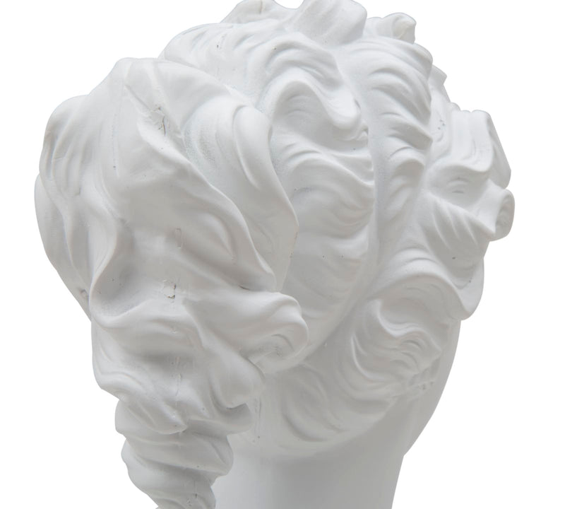 Scultura Roman Woman 21,5x14,5x34 cm in Poliresina Bianco-4