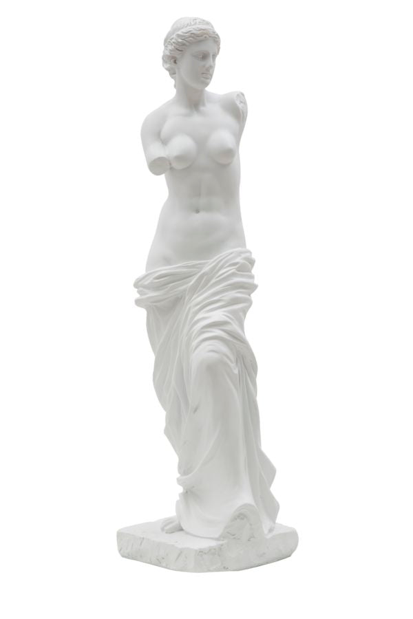 Scultura Statua Woman 14x12x49 cm in Poliresina Bianco-1