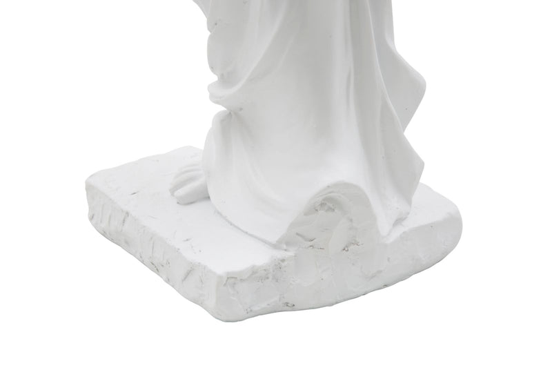 Scultura Statua Woman 14x12x49 cm in Poliresina Bianco-3