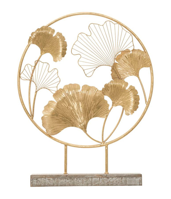 Little Leaf Skulptur 50x12,5x64 cm aus Eisen und Gold MDF sconto