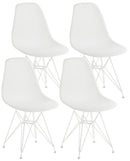 Set 4 Sedie 46,5x48x80,5 cm in Polipropilene Bianco-1