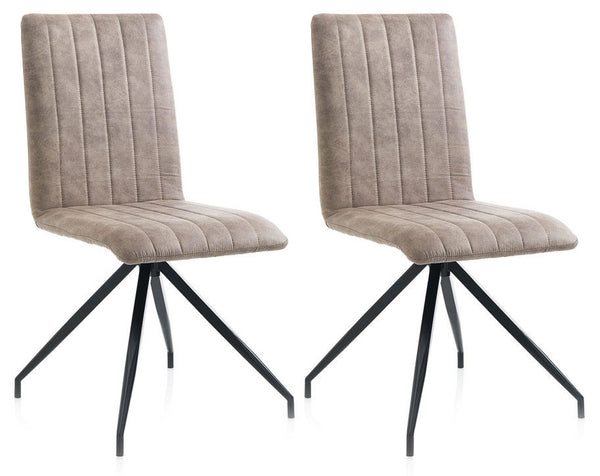 Set mit 2 Stühlen 44 x 50 x 90,5 cm in ecrufarbenem Kunstleder acquista