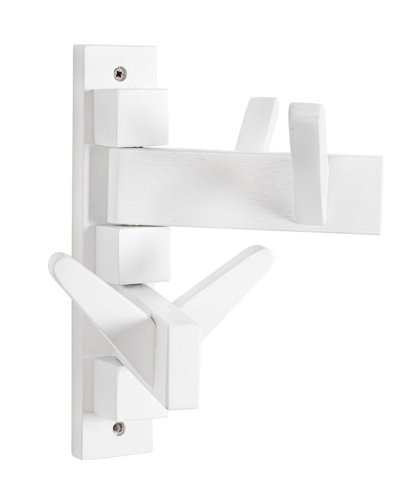 acquista Appendiabiti a Muro 4 Ganci 32,9x15,5x28 cm in Legno Daiki Bianco