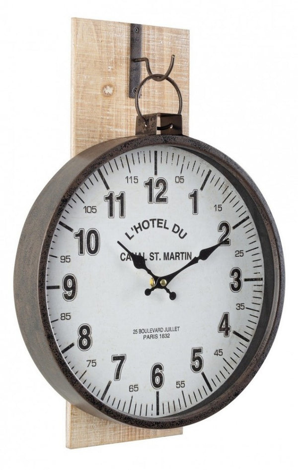 Tickende Wanduhr Q15 Weiß 30x45 cm in Holz sconto