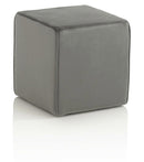 Pouf Imbottita 38x38x38 cm in Velluto Grigio-1