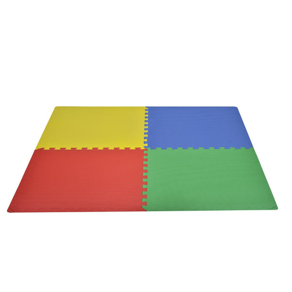 sconto Kinderspielmatte 60 x 60 cm - 8-teiliges Set aus farbigem, feuchtigkeitsbeständigem Isoliermaterial