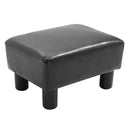 Pouf Poggiapiedi in Similpelle 40x30x24 cm  Nero-1