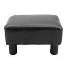 Pouf Poggiapiedi in Similpelle 40x30x24 cm  Nero-4