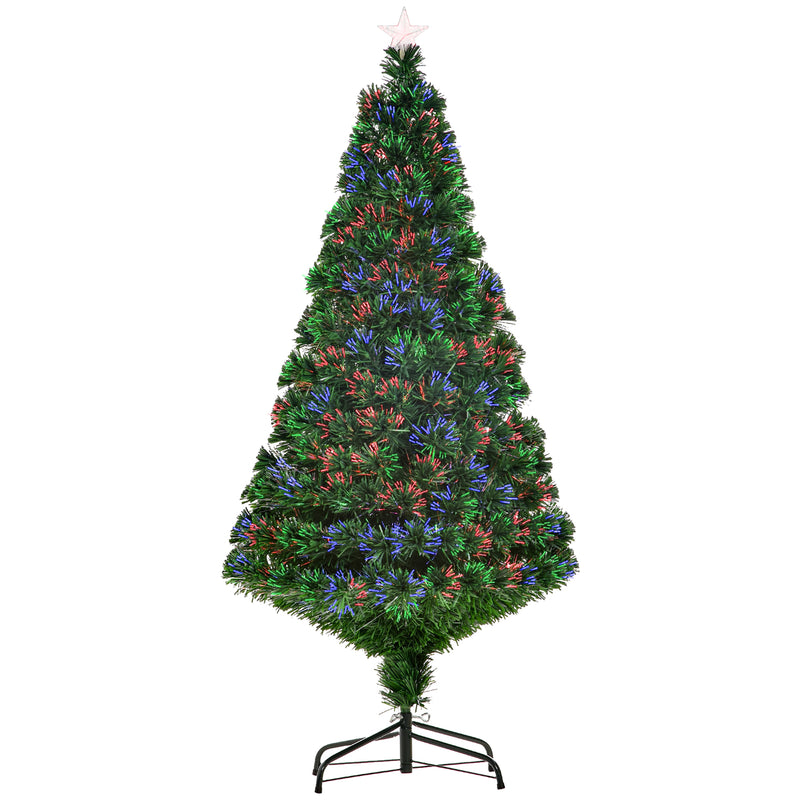 Albero di Natale Artificiale 150 cm Foltissimo in Fibra Ottica con Supporto -1