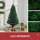 Albero di Natale Artificiale 150 cm Foltissimo in Fibra Ottica con Supporto -4