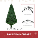 Albero di Natale Artificiale 150 cm Foltissimo in Fibra Ottica con Supporto -5