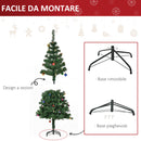 Albero di Natale Artificiale 150 cm con Palline e Decorazioni Verde-5