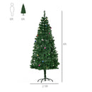 Albero di Natale Artificiale 180 cm Palline e Decorazioni in PVC Ferro -3