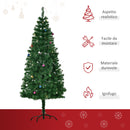 Albero di Natale Artificiale 180 cm Palline e Decorazioni in PVC Ferro -7