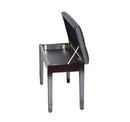 Panchetta per Pianoforte con vano portaoggetti Nero 75x35x50 cm -8