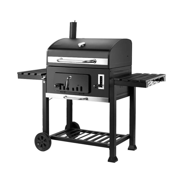 Holzkohlegrill Holzkohle mit Kaminthermometer und Taddei Bison+ Trolley acquista