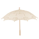 Ombrello Parasole in Pizzo crema cm Ø85x67-1