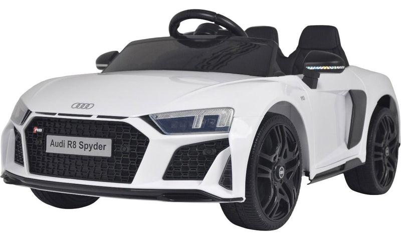 Macchina Elettrica per Bambini 12V Audi R8 Spyder Bianca-1