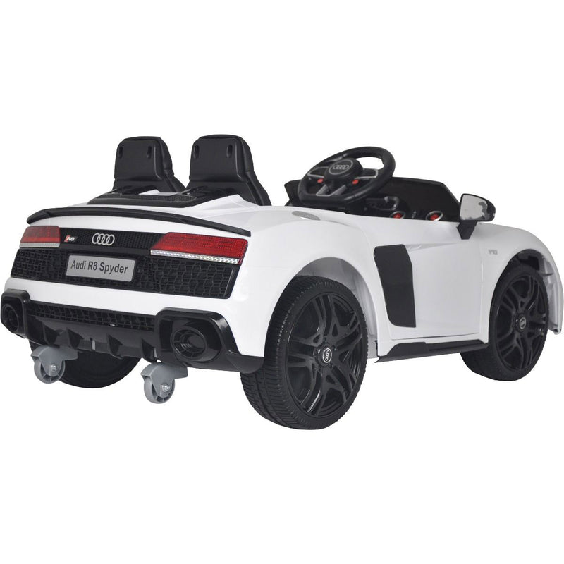 Macchina Elettrica per Bambini 12V Audi R8 Spyder Bianca-4