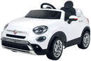 Macchina Elettrica per Bambini 12V Fiat 500X Bianca-1