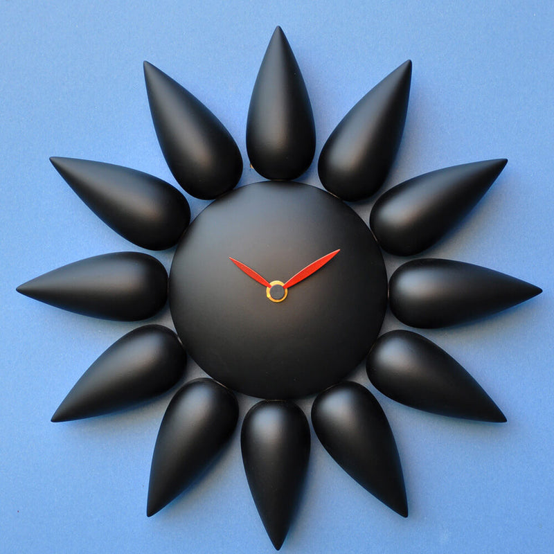 Orologio da Parete Rotondo 33,5Cm Pirondini Italia Dalia Nero-1