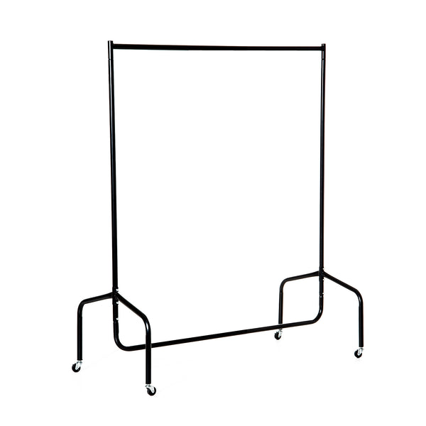 sconto Kleiderständer mit Rädern 120 x 60 x 150 cm in Black Iron