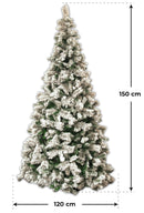 Albero di Natale Artificiale Innevato 340 Rami Tibet Verde Varie Misure-3