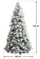 Albero di Natale Artificiale Innevato 272 Rami con Pigne Andover Verde Varie Misure-3