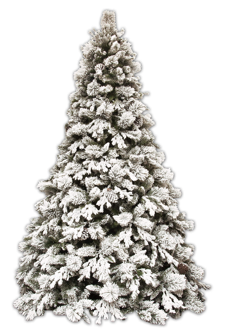 Albero di Natale Artificiale Innevato Apertura ad Ombrello Nebraska Verde Varie Misure-1