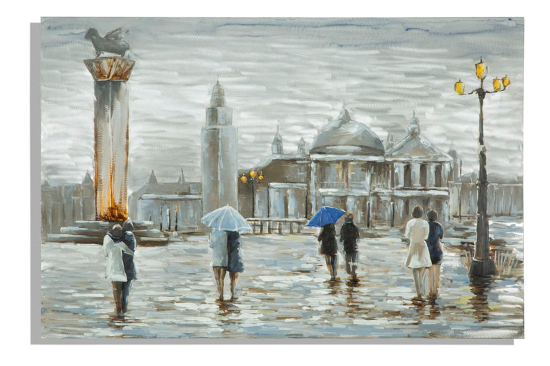 Dipinto Sut Tela Old City 120x3,7x80 cm in Alluminio Legno e Canvas-1