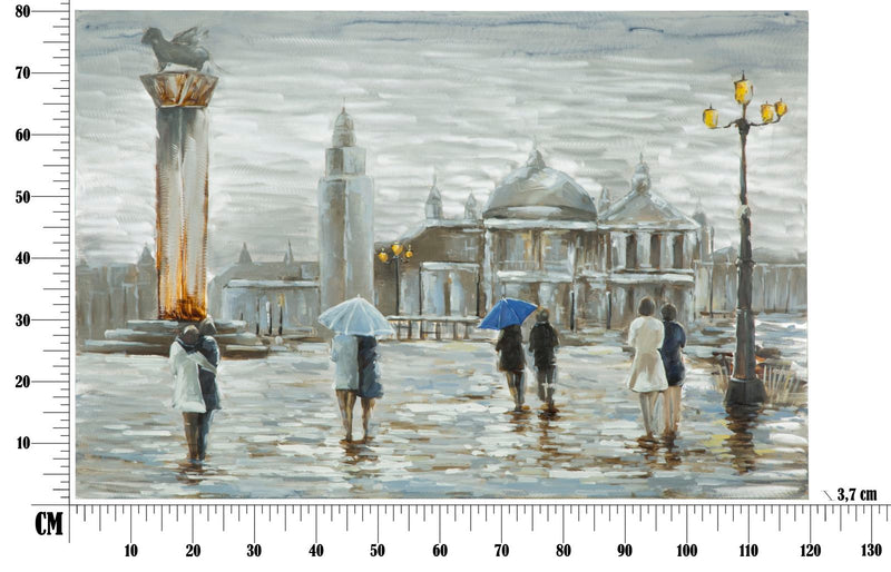 Dipinto Sut Tela Old City 120x3,7x80 cm in Alluminio Legno e Canvas-7