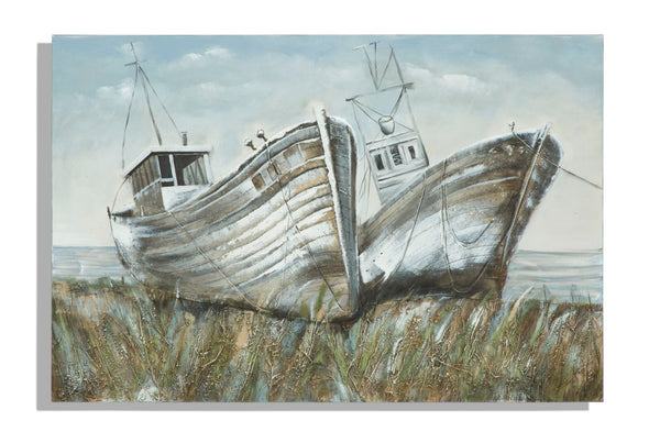 Auf Leinwand gemalt Boote 120x3,7x80 cm in Aluminium Kunststoff und Leinwand online