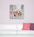 Dipinto su Tela Rain London 100x3x100 cm in Legno e canvas-7